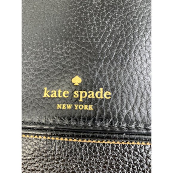 Kate Spade Black Pebbled Leather Crossbody Bag Satchel Chester Street Miri 8344 - Picture 6 of 16